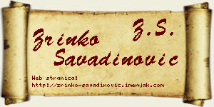Zrinko Savadinović vizit kartica